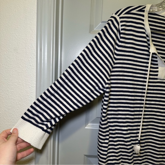 Market & Spruce Navy/White Striped Knit 3/4 Sleeve Top size 1X - Picture 4 of 8
